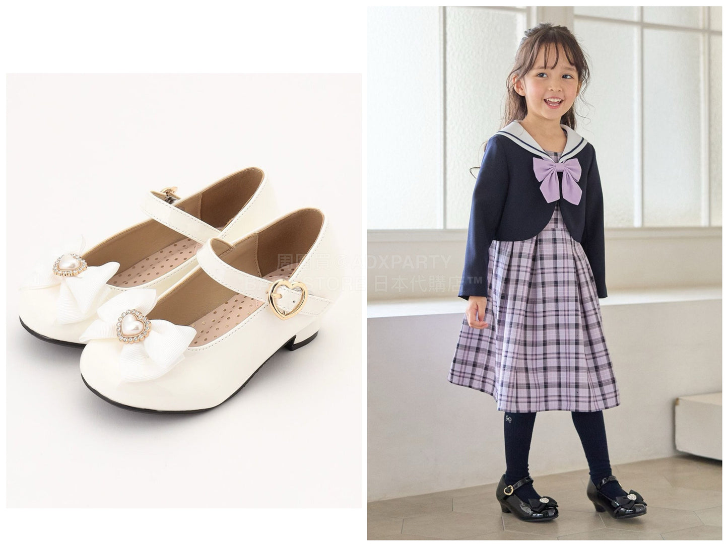 日本直送 aF#a325 漆皮短跟鞋 17-22cm 鞋系列 其他品牌 面試/宴會/表演