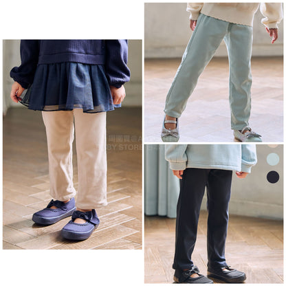 日本童裝 aF#a325 抓毛休閒長褲 110-160cm 女童款 冬季 PANTS