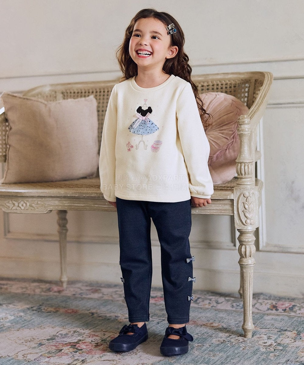 日本童裝 aF#a325 立體印花衛衣 100-150cm 女童款 冬季 TOPS