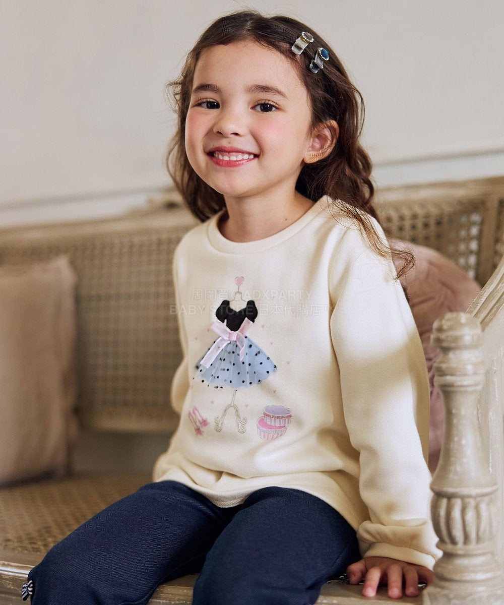 日本童裝 aF#a325 立體印花衛衣 100-150cm 女童款 冬季 TOPS