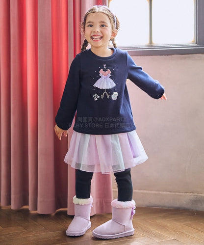 日本童裝 aF#a325 立體印花衛衣 100-150cm 女童款 冬季 TOPS