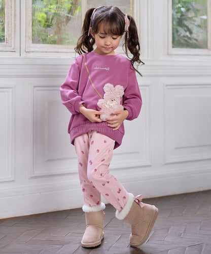 日本童裝 aF#a325 毛毛公仔口袋衛衣 90-150cm 女童款 冬季 TOPS