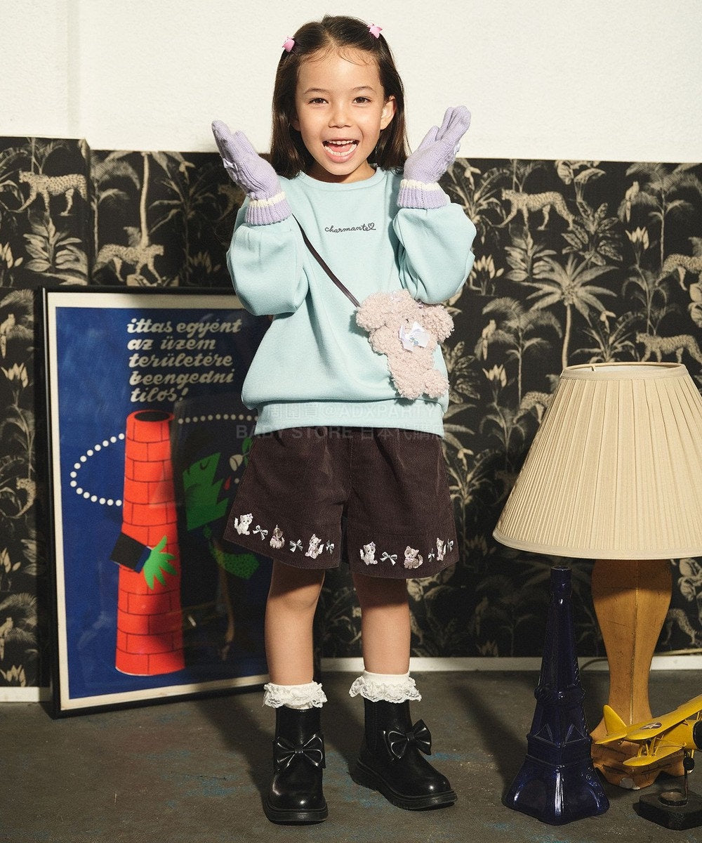 日本童裝 aF#a325 毛毛公仔口袋衛衣 90-150cm 女童款 冬季 TOPS