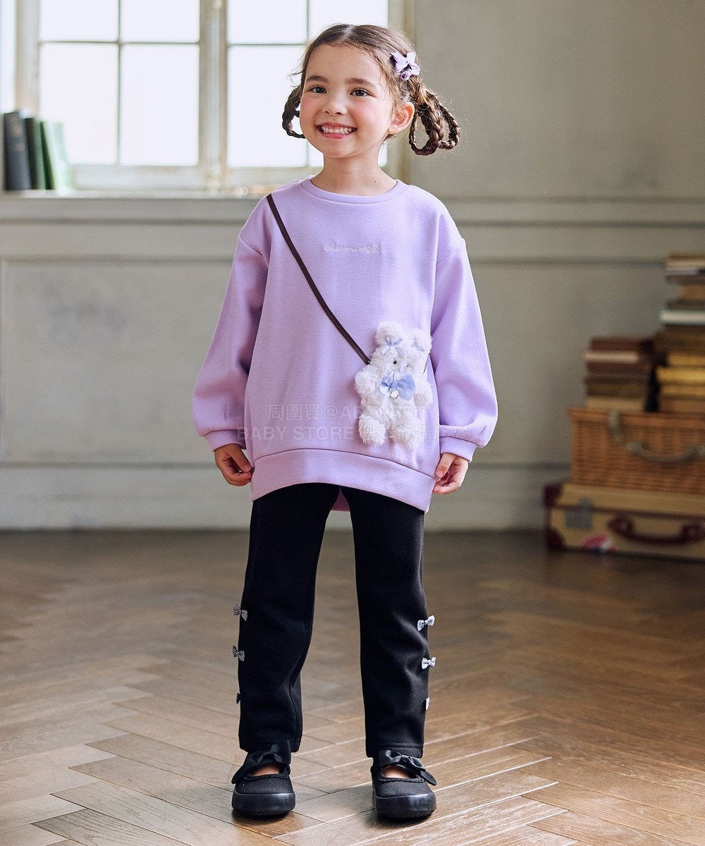 日本童裝 aF#a325 毛毛公仔口袋衛衣 90-150cm 女童款 冬季 TOPS