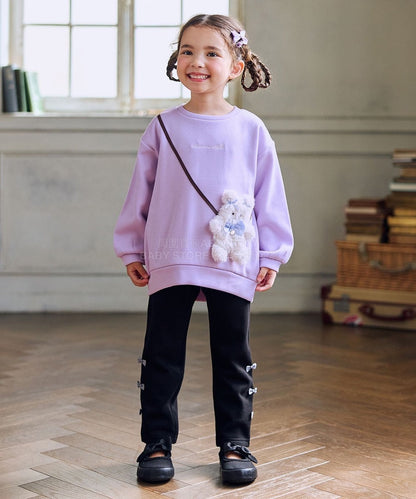 日本童裝 aF#a325 毛毛公仔口袋衛衣 90-150cm 女童款 冬季 TOPS