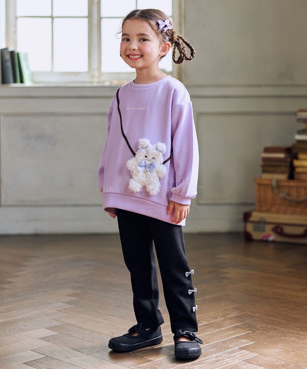 日本童裝 aF#a325 毛毛公仔口袋衛衣 90-150cm 女童款 冬季 TOPS