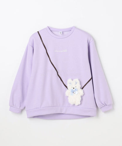 日本童裝 aF#a325 毛毛公仔口袋衛衣 90-150cm 女童款 冬季 TOPS