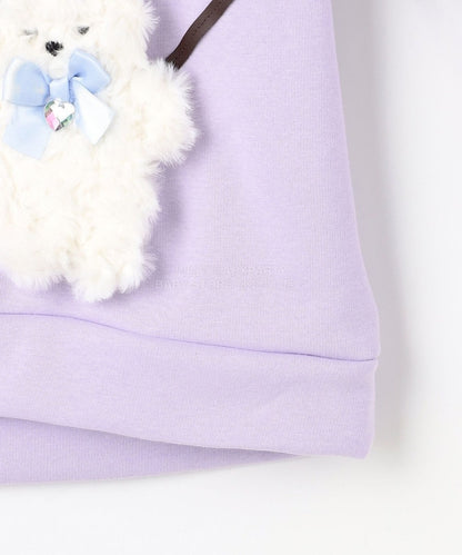 日本童裝 aF#a325 毛毛公仔口袋衛衣 90-150cm 女童款 冬季 TOPS