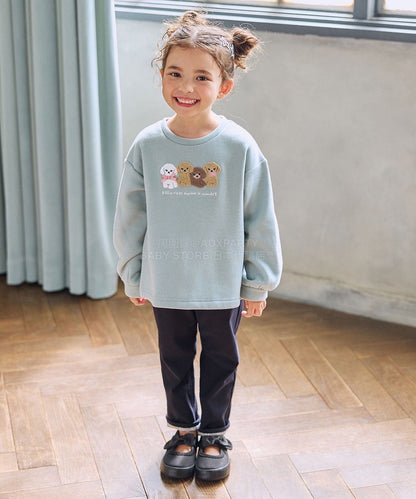 日本童裝 aF#a325 抓毛休閒長褲 110-160cm 女童款 冬季 PANTS