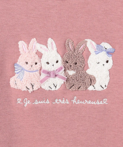 日本童裝 aF#a325 貓貓刺繡圖案衛衣 90-150cm 女童款 冬季 TOPS