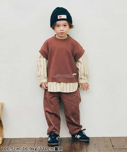 日本童裝 p.premier 假兩件拼接上衣 80-140cm 男童款 秋季 TOPS