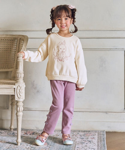 日本童裝 aF#a325 動物刺繡圖案衛衣 90-150cm 女童款 冬季 TOPS