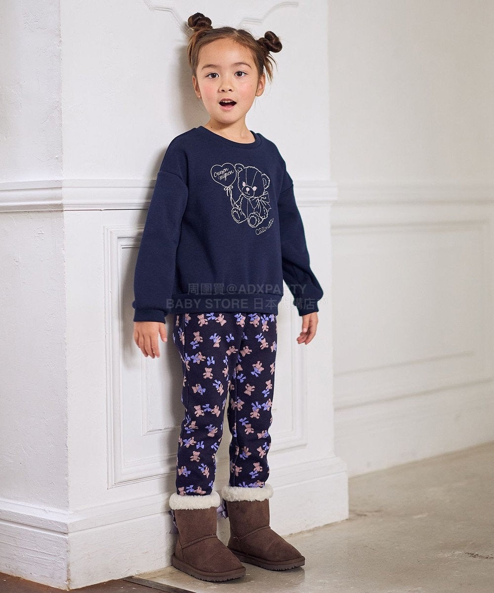 日本童裝 aF#a325 動物刺繡圖案衛衣 90-150cm 女童款 冬季 TOPS