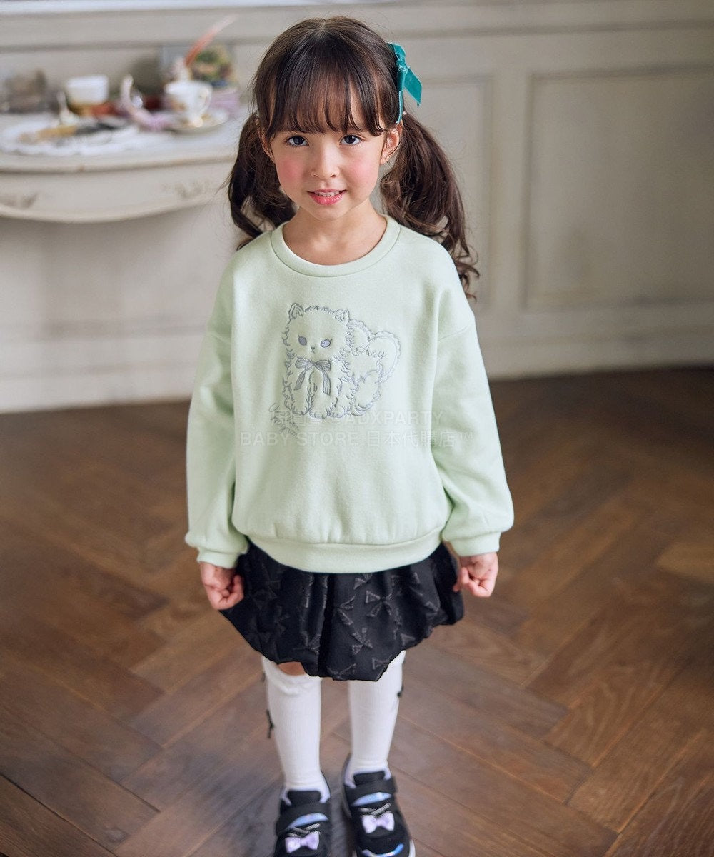 日本童裝 aF#a325 動物刺繡圖案衛衣 90-150cm 女童款 冬季 TOPS