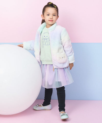 日本童裝 aF#a325 動物刺繡圖案衛衣 90-150cm 女童款 冬季 TOPS