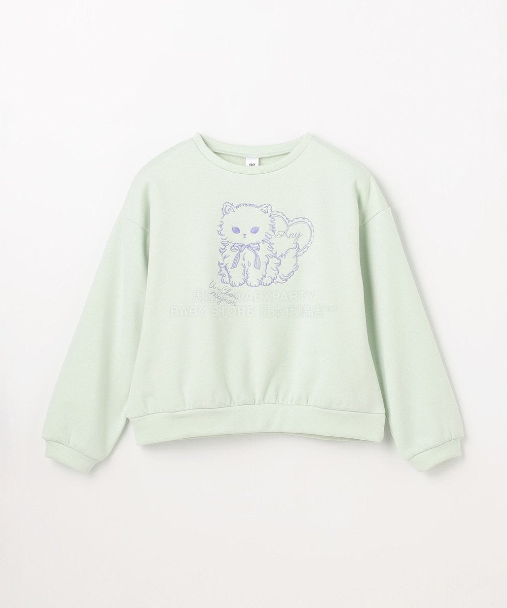 日本童裝 aF#a325 動物刺繡圖案衛衣 90-150cm 女童款 冬季 TOPS