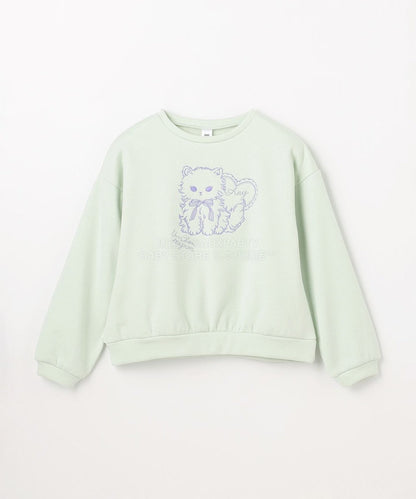 日本童裝 aF#a325 動物刺繡圖案衛衣 90-150cm 女童款 冬季 TOPS