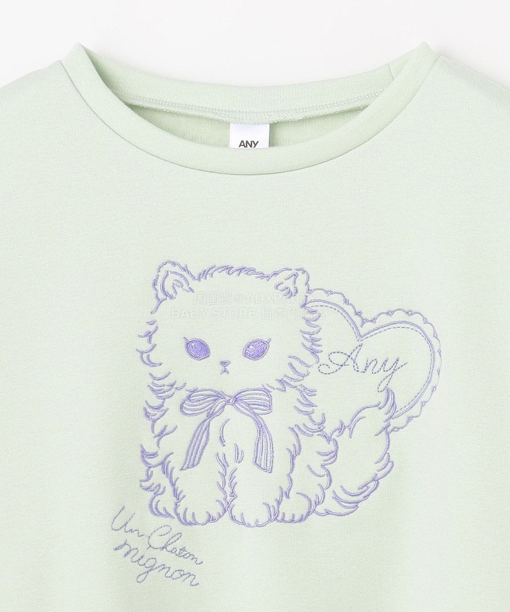 日本童裝 aF#a325 動物刺繡圖案衛衣 90-150cm 女童款 冬季 TOPS