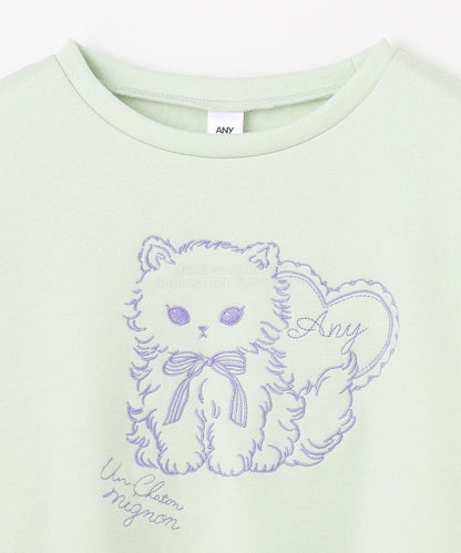 日本童裝 aF#a325 動物刺繡圖案衛衣 90-150cm 女童款 冬季 TOPS