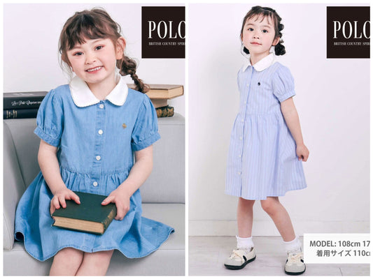 日本童裝  SLAP SLIP x POLO BCS 連身裙 80-130cm 女童款 夏季 DRESSES 面試/宴會/表演 
