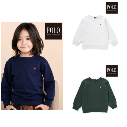 日本童裝  SLAP SLIP x POLO BCS Logo印花衛衣 80-130cm 男童款/女童款 秋季 TOPS
