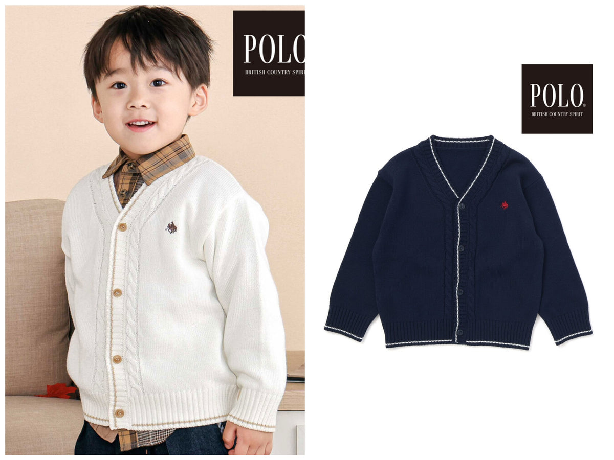 日本童裝  SLAP SLIP x POLO BCS 針織外套 80-130cm 男童款 秋季 OUTERWEAR 面試/宴會/表演