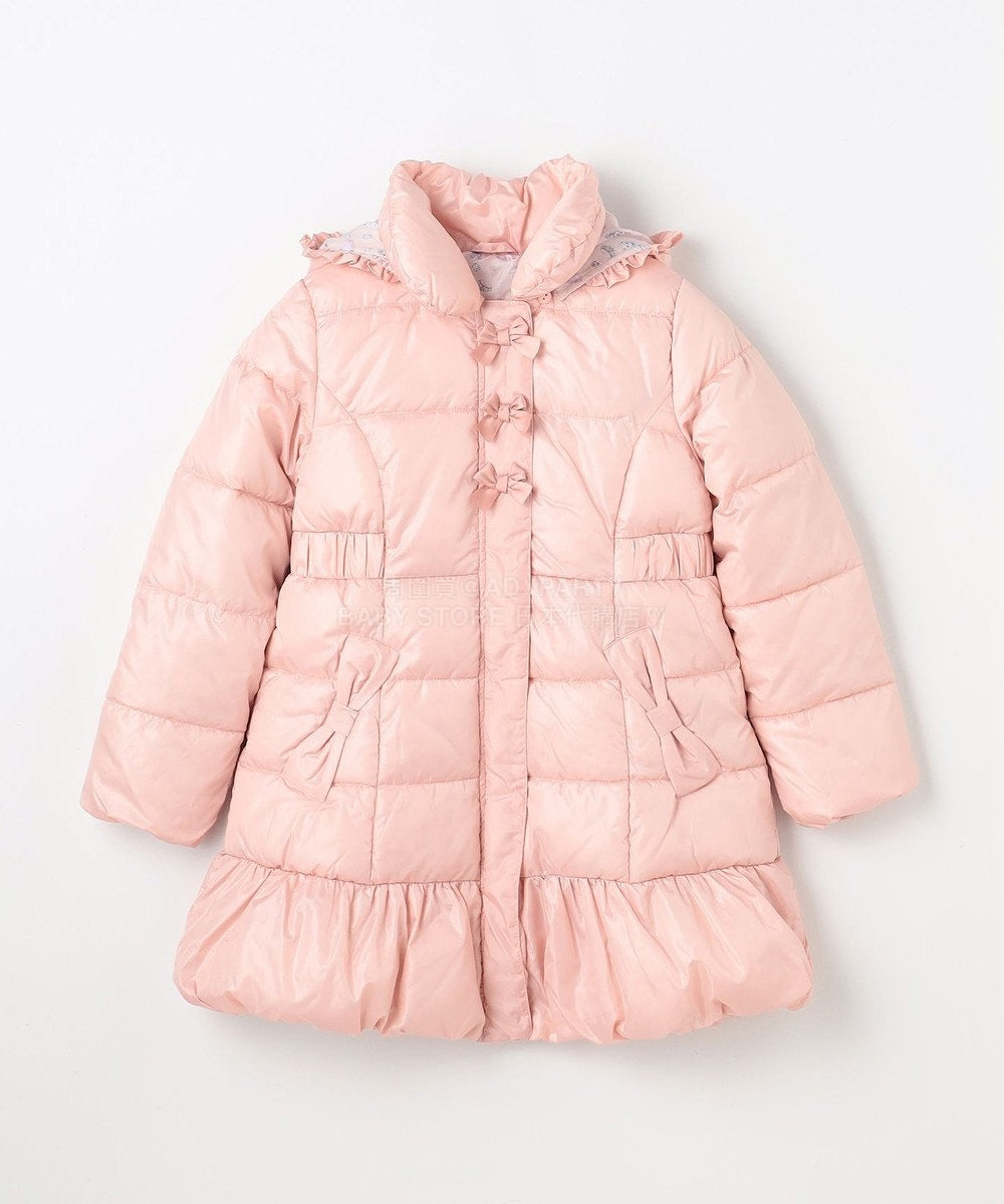 日本童裝 aF#a325 蝴蝶結夾棉泡泡長外套 110-160cm 女童款 冬季 (適合寒冷天氣、溫度低天氣及落雪）OUTERWEAR