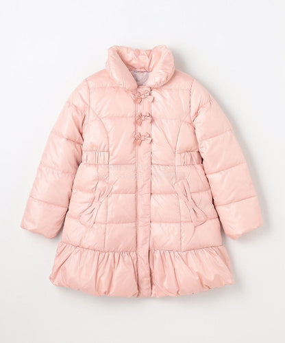 日本童裝 aF#a325 蝴蝶結夾棉泡泡長外套 110-160cm 女童款 冬季 (適合寒冷天氣、溫度低天氣及落雪）OUTERWEAR