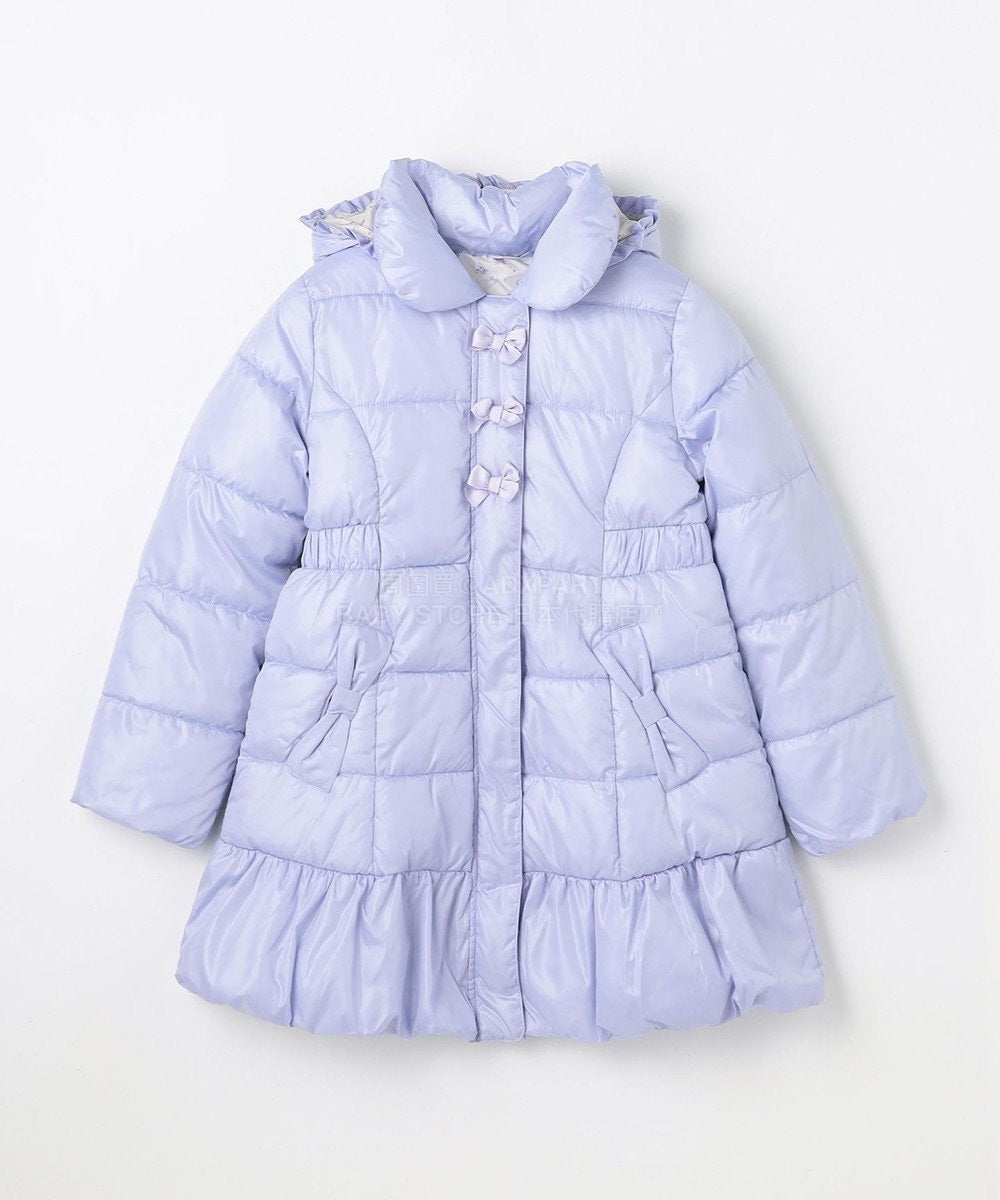 日本童裝 aF#a325 蝴蝶結夾棉泡泡長外套 110-160cm 女童款 冬季 (適合寒冷天氣、溫度低天氣及落雪）OUTERWEAR