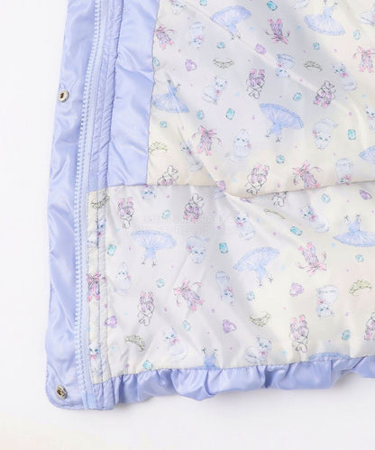 日本童裝 aF#a325 蝴蝶結夾棉泡泡長外套 110-160cm 女童款 冬季 (適合寒冷天氣、溫度低天氣及落雪）OUTERWEAR