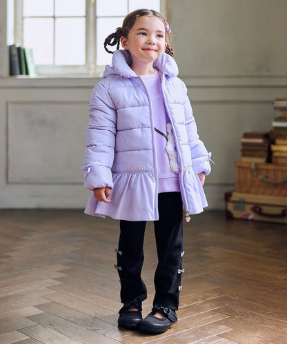 日本童裝 aF#a325 蝴蝶結抓毛長褲 90-150cm 女童款 冬季 PANTS