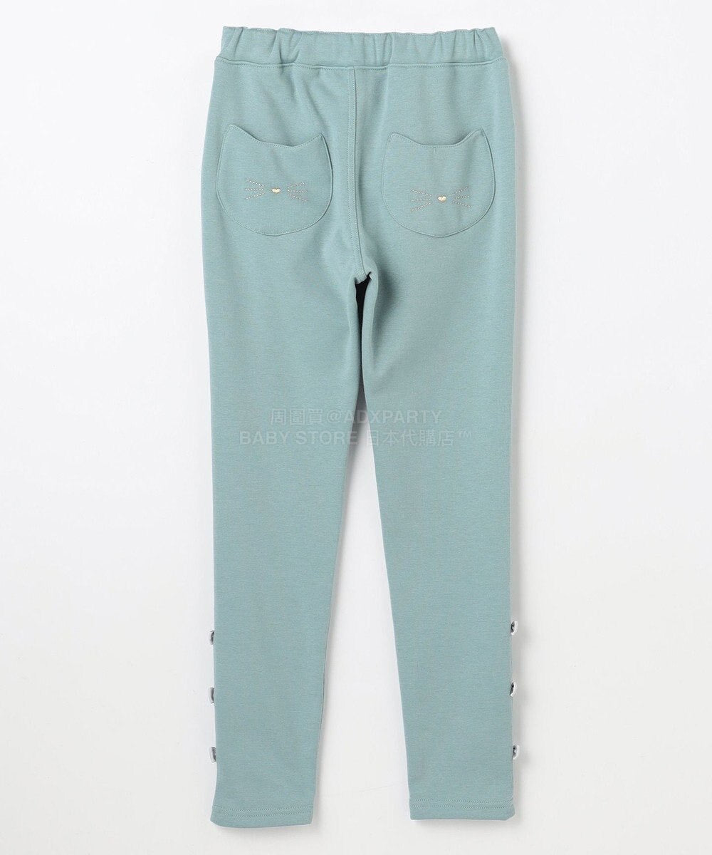 日本童裝 aF#a325 蝴蝶結抓毛長褲 90-150cm 女童款 冬季 PANTS