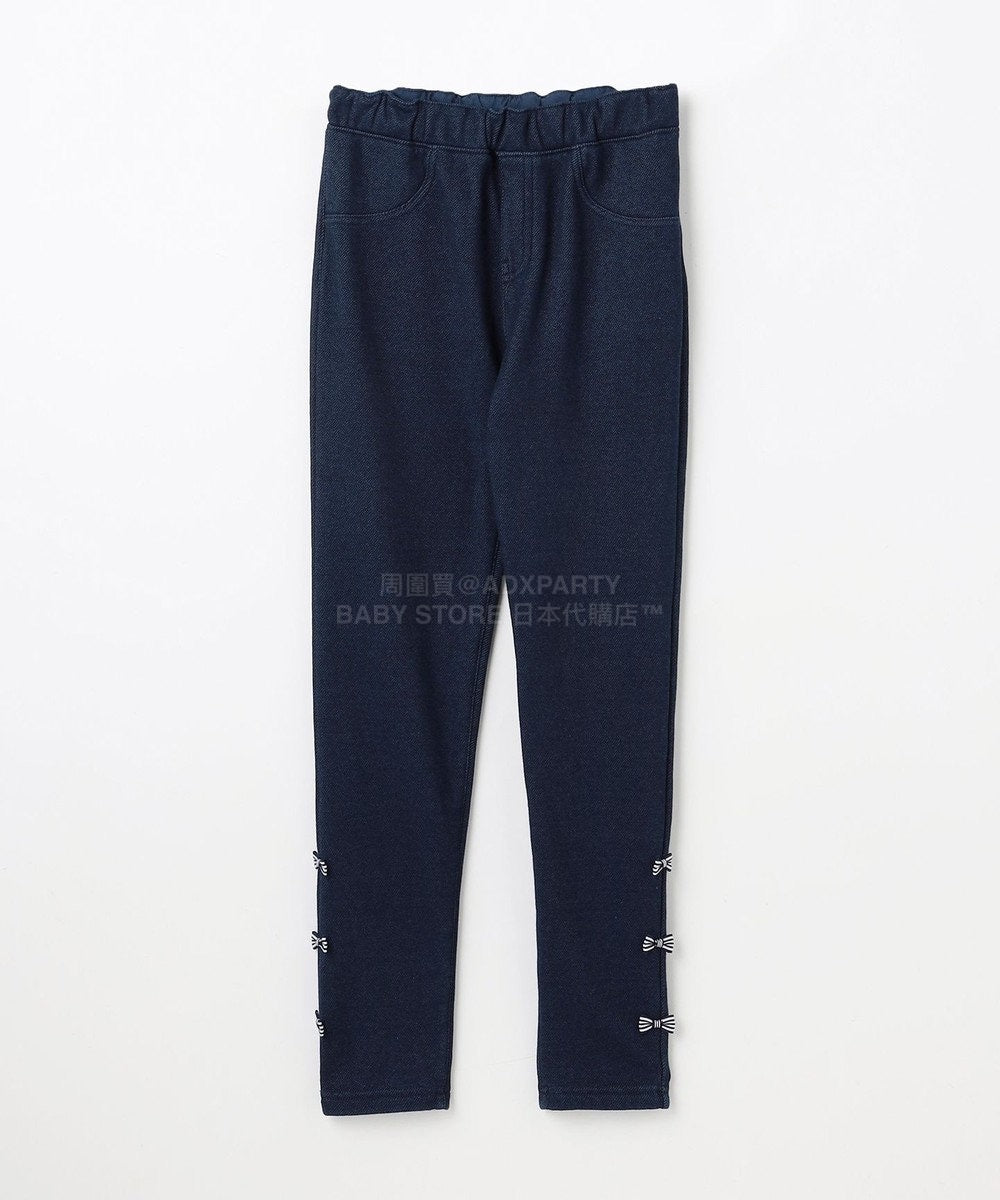 日本童裝 aF#a325 蝴蝶結抓毛長褲 90-150cm 女童款 冬季 PANTS