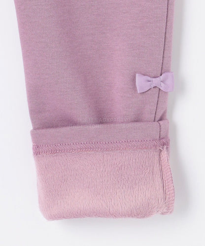 日本童裝 aF#a325 蝴蝶結抓毛長褲 90-150cm 女童款 冬季 PANTS