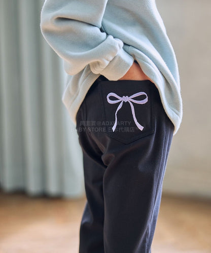 日本童裝 aF#a325 抓毛休閒長褲 110-160cm 女童款 冬季 PANTS