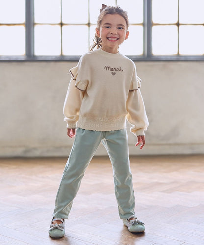 日本童裝 aF#a325 抓毛休閒長褲 110-160cm 女童款 冬季 PANTS