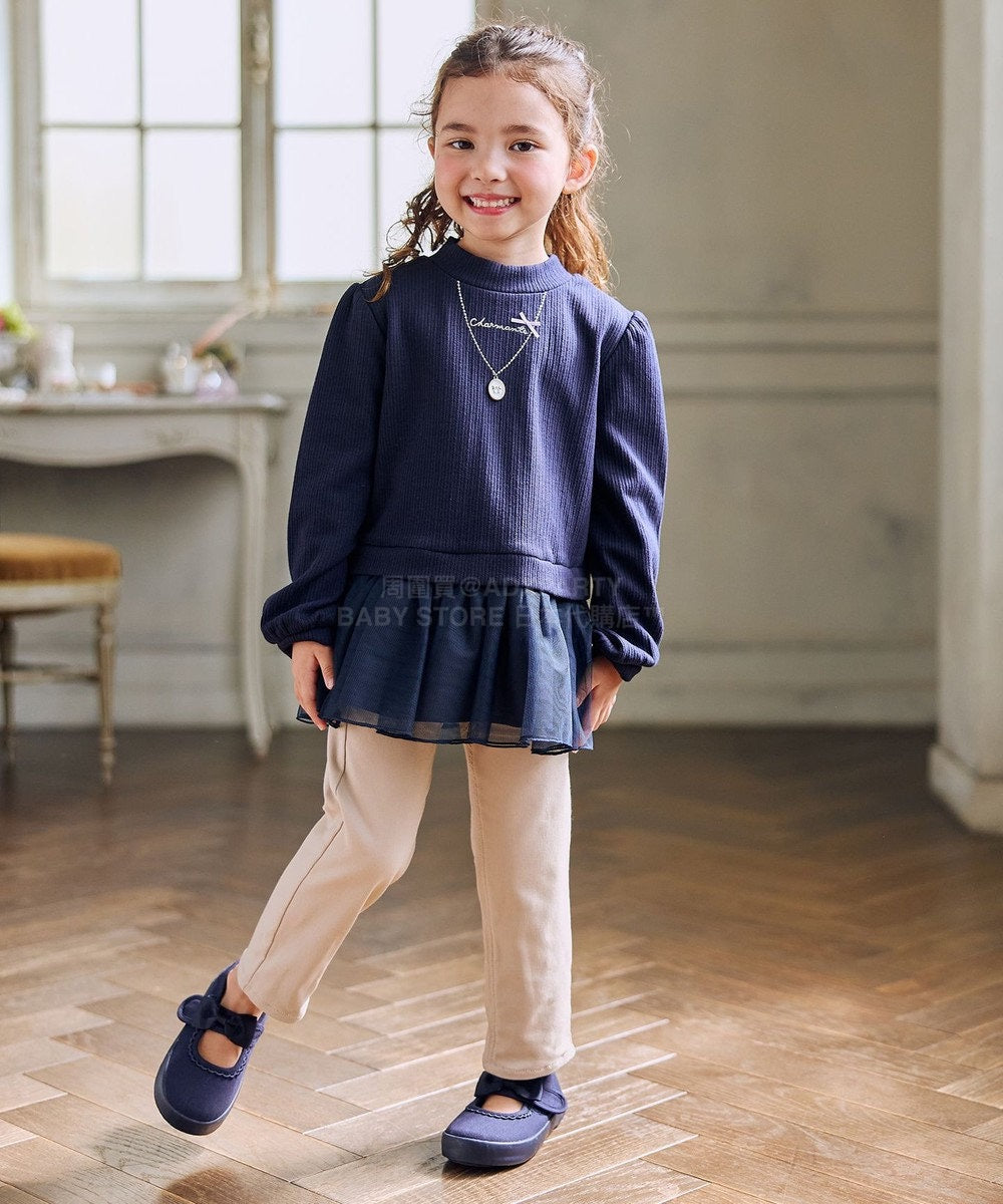 日本童裝 aF#a325 抓毛休閒長褲 110-160cm 女童款 冬季 PANTS