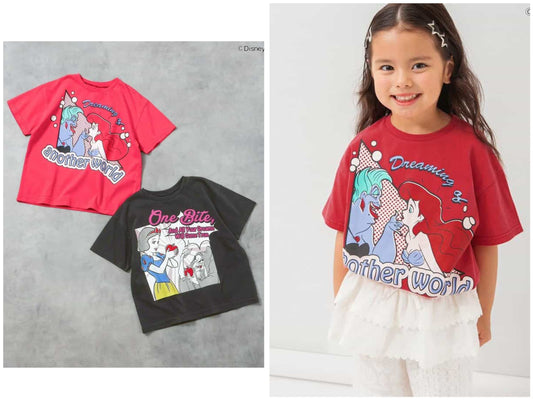 日本童裝 BREEZE x Disney 公主印花上衣 80-120cm 女童款 夏季 TOPS