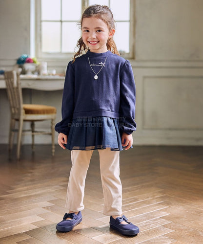 日本童裝 aF#a325 抓毛休閒長褲 110-160cm 女童款 冬季 PANTS