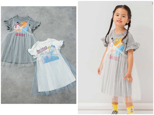 日本童裝 BREEZE x Disney 公主薄紗兩件連身裙 80-120cm 女童款 夏季 DRESSES