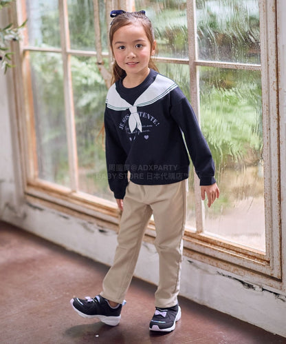 日本童裝 aF#a325 抓毛休閒長褲 110-160cm 女童款 冬季 PANTS