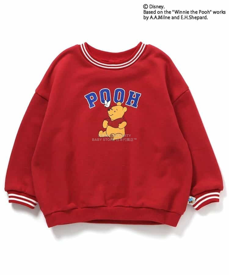 日本童裝 BREEZE x Disney 小熊維尼 衛衣 90-120cm 男童款 冬季 TOPS 聖誕紅/新年紅