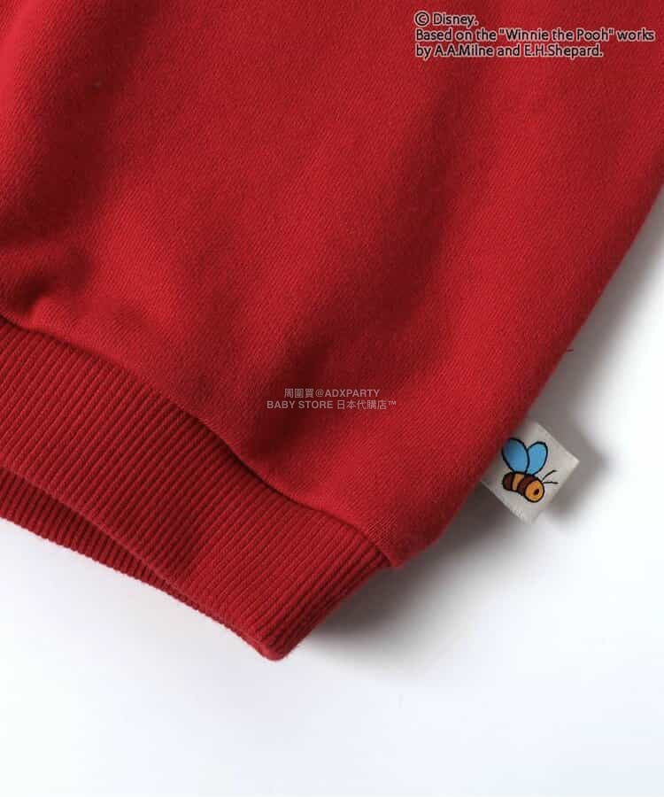 日本童裝 BREEZE x Disney 小熊維尼 衛衣 90-120cm 男童款 冬季 TOPS 聖誕紅/新年紅