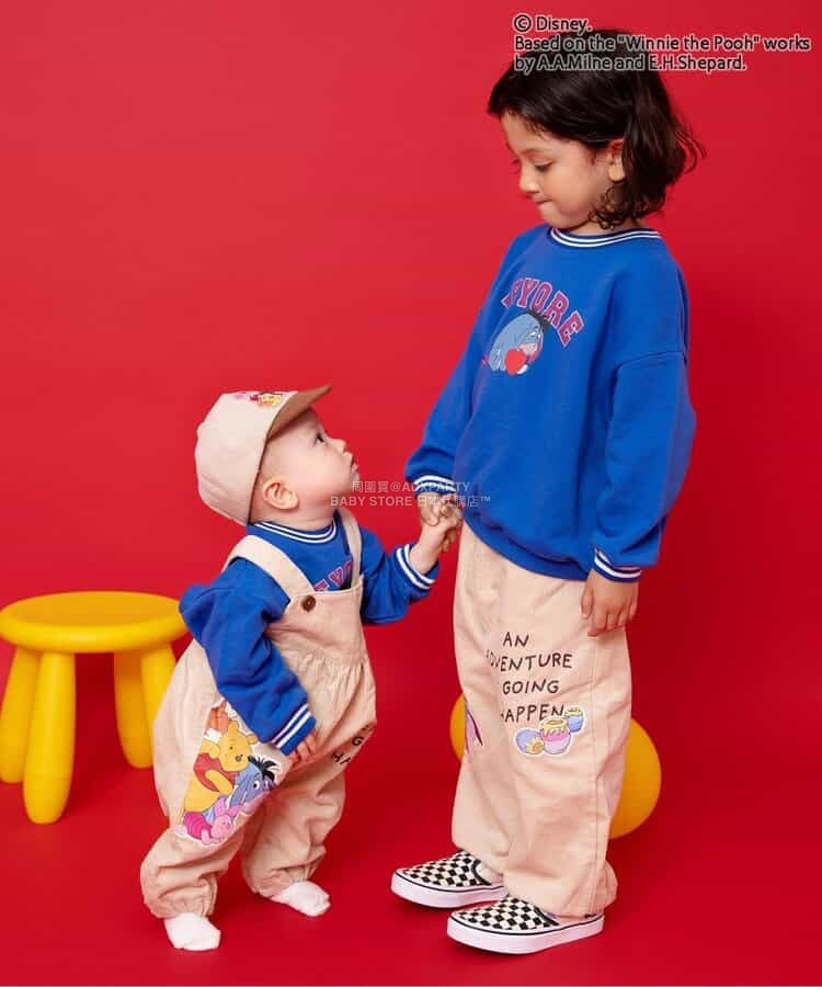 日本童裝 BREEZE x Disney 小熊維尼 衛衣 90-120cm 男童款 冬季 TOPS 聖誕紅/新年紅