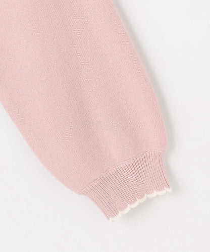 日本童裝 aF#a325 肩部荷葉邊針織毛衣 110-160cm 女童款 冬季 TOPS