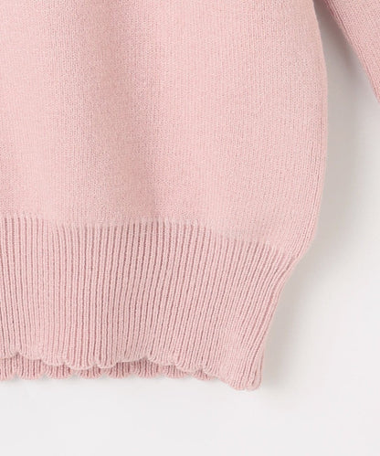 日本童裝 aF#a325 肩部荷葉邊針織毛衣 110-160cm 女童款 冬季 TOPS