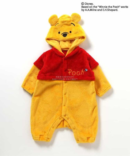 日本童裝 BREEZE x Disney 小熊維尼 毛毛連衣 70-80cm 男童款 冬季 Jumpsuit