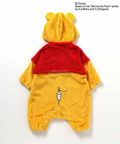日本童裝 BREEZE x Disney 小熊維尼 毛毛連衣 70-80cm 男童款 冬季 Jumpsuit