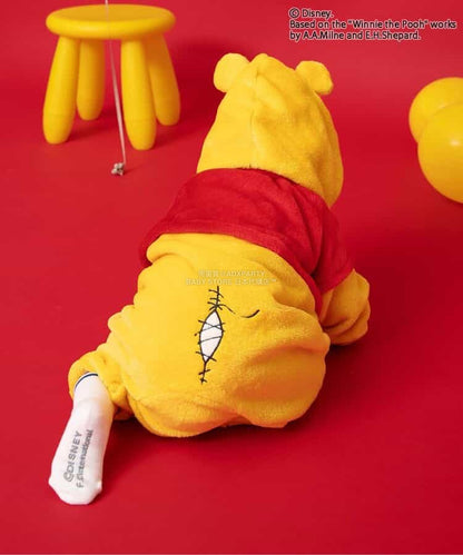 日本童裝 BREEZE x Disney 小熊維尼 毛毛連衣 70-80cm 男童款 冬季 Jumpsuit