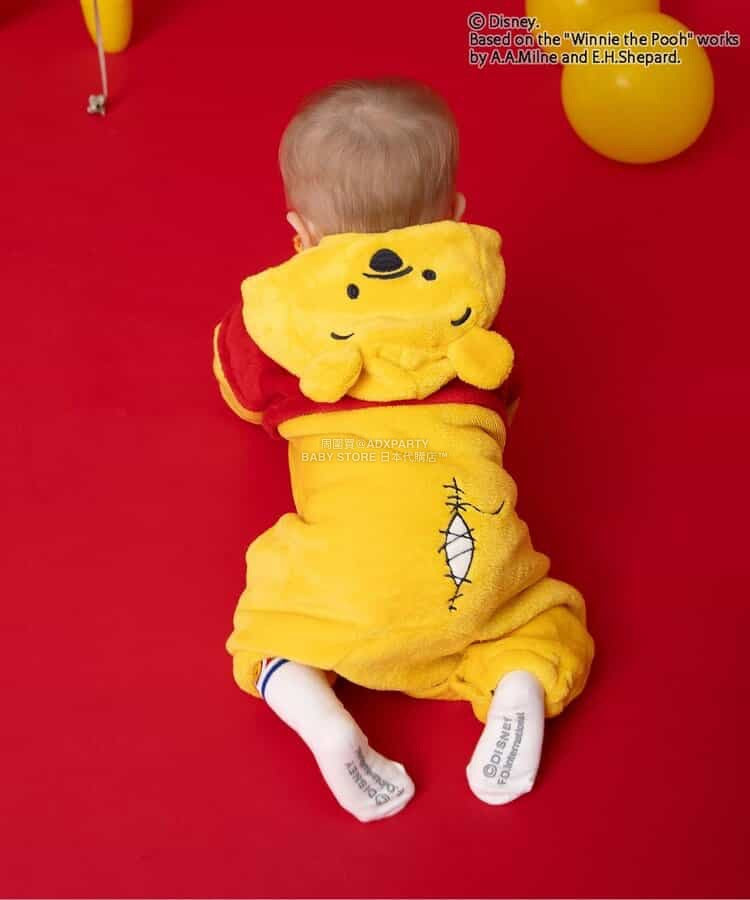 日本童裝 BREEZE x Disney 小熊維尼 毛毛連衣 70-80cm 男童款 冬季 Jumpsuit